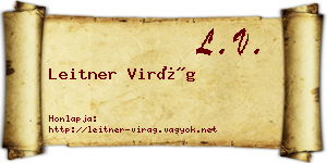 Leitner Virág névjegykártya